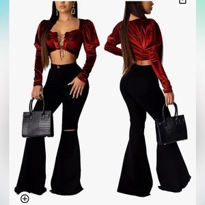 Bell Bottom / Flare Jeans | Black | Small